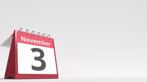 Videohive - November 4 Date on the Flip Desk Calendar Page - 38399099 - 38399099