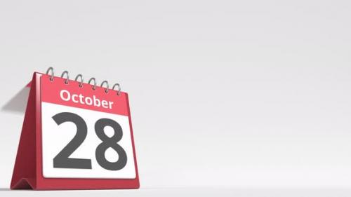 Videohive - October 29 Date on the Flip Desk Calendar Page - 38399103 - 38399103