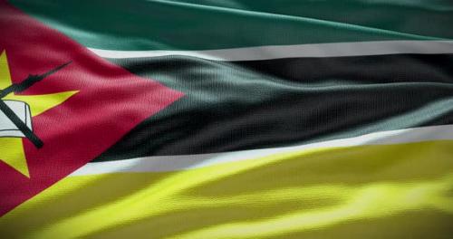 Videohive - Mozambique waving flag loop 4K - 38450843 - 38450843