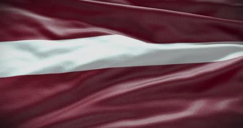 Videohive - Latvia waving flag loop 4K - 38450847 - 38450847