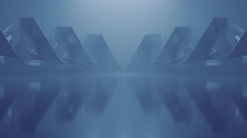 Videohive - Fog scene with abstract geometry - 38458251 - 38458251