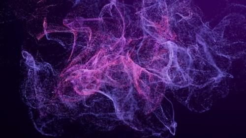 Videohive - Flowing particles with smoke shape - 38458260 - 38458260