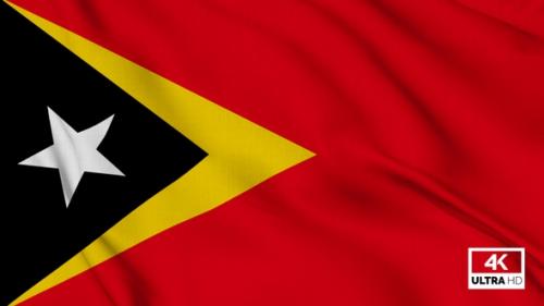 Videohive - East Timor Flag Waving Slowly Looped - 38458445 - 38458445