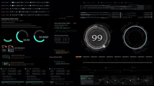 Videohive - Futuristic User Interface Head Up Display Screen Elements 01 - 38459000 - 38459000