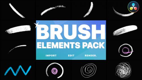 Videohive - Brush Elements | DaVinci Resolve - 38195070 - 38195070