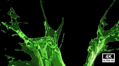 Videohive - Green Color Water Drops Splash V4 - 38454229 - 38454229