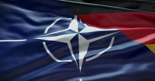 Videohive - Germany and NATO waving flag. Graphic animation - 38455010 - 38455010