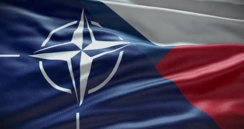Videohive - Czech Republic and NATO waving flag animation 4K - 38455152 - 38455152