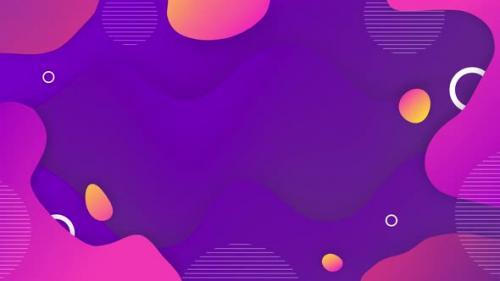 Videohive - Abstract shapes motion organic background animated. Purple background - 38493092 - 38493092