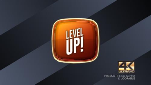 Videohive - Level Up Rotating Sign 4K - 38458961 - 38458961