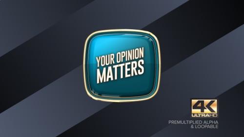 Videohive - Your Opinion Matters Rotating Sign 4K - 38458968 - 38458968