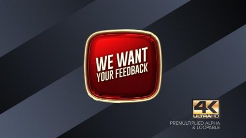 Videohive - We Want Your Feedback Rotating Sign 4K - 38458984 - 38458984