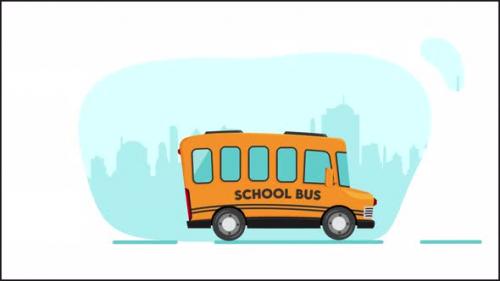 Videohive - Elegant School Bus Animation - 38459163 - 38459163