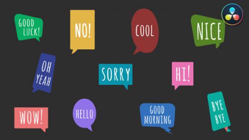 Videohive - Colorful Speech Bubbles [Davinci Resolve] - 38459716 - 38459716