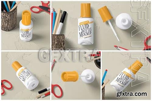 Brush Top Plastic Bottle Mockups VNAMKNK