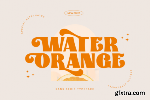  Water Orange Font