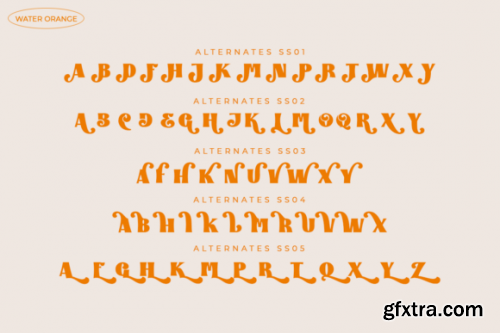  Water Orange Font