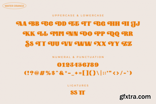  Water Orange Font