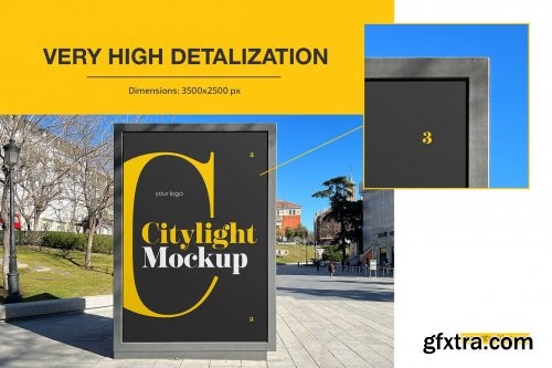 CreativeMarket - Citylight Outdoor Advertising Mockup 7259192