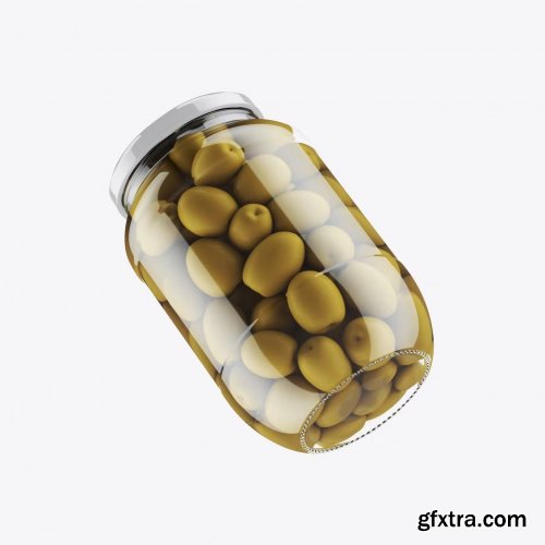 Jar with Olives Mockup