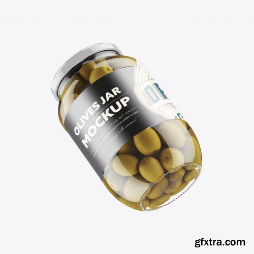 Jar with Olives Mockup