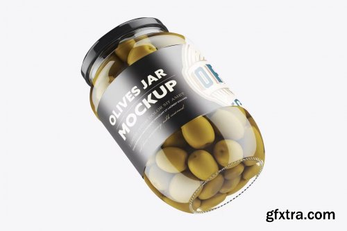 Jar with Olives Mockup