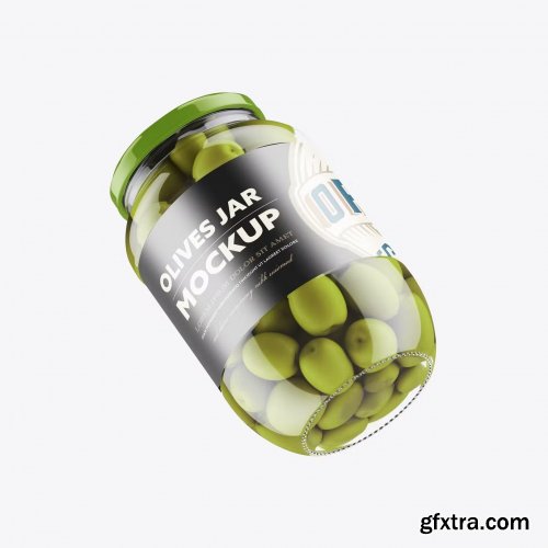 Jar with Olives Mockup