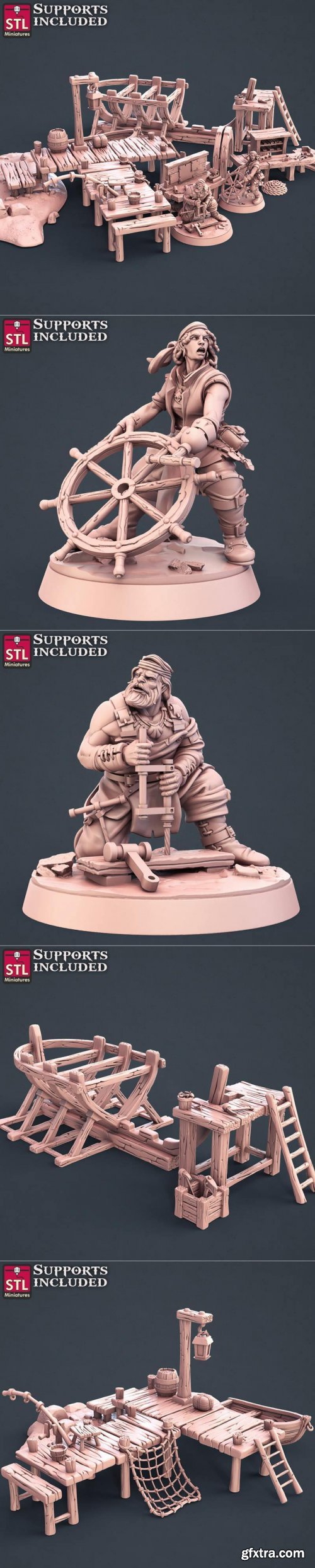 STL Miniatures – Boat Builder Set