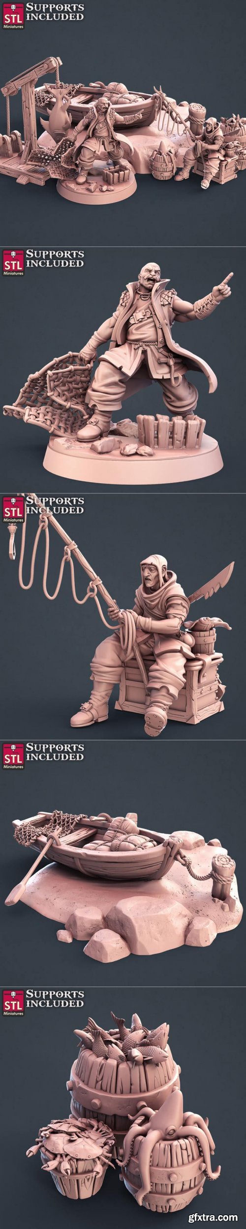 STL Miniatures – Fisherman Set