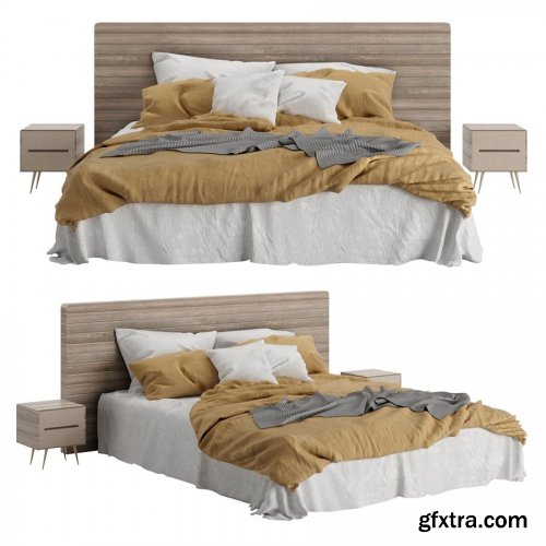 Wooden Bed 01