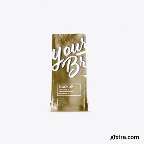 Metallic Coffee Bag Mockup