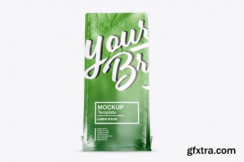 Metallic Coffee Bag Mockup