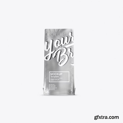 Metallic Coffee Bag Mockup