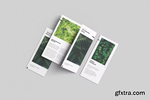 Green Trifold Brochure Mockup