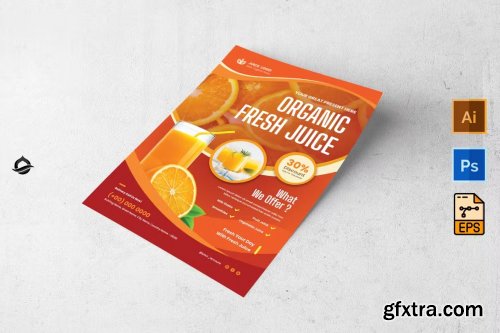 Organic Fresh Juice Promotions Flyer & Instagram