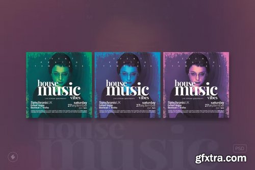 House Music Vibes – Poster / Flyer Template