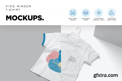 Kids Ringer Tshirt Mockups