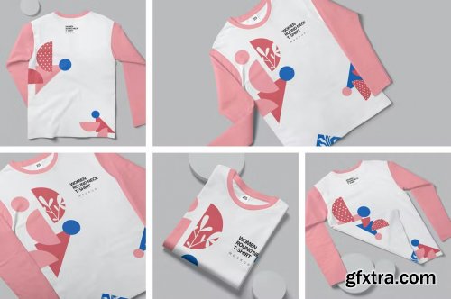 Girl Full Sleeve Crew Tee Mockups