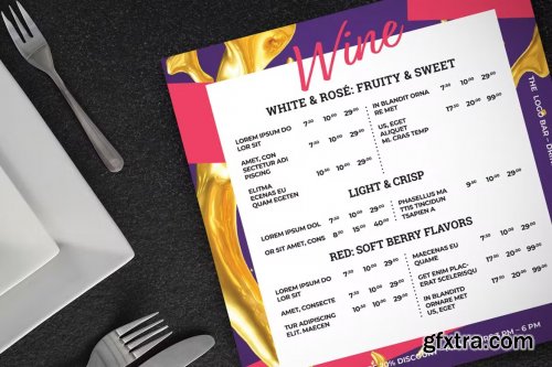 Square Restaurant Menu Template