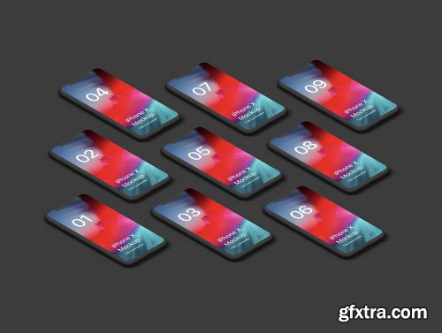 iPhone X Clay 20 Scenes Mockups