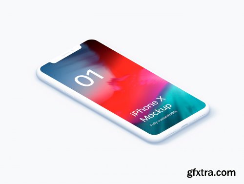 iPhone X Clay 20 Scenes Mockups