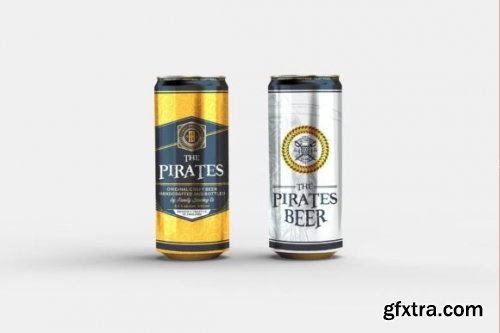  Beer Can Mockup - 8 Views