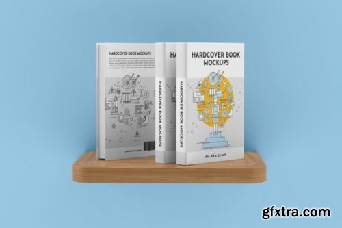  Hardcover Book Mockups - A5/5.8x8.3 Inch