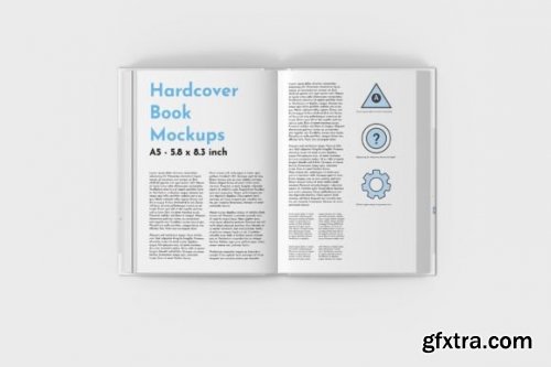  Hardcover Book Mockups - A5/5.8x8.3 Inch