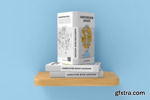  Hardcover Book Mockups - A5/5.8x8.3 Inch