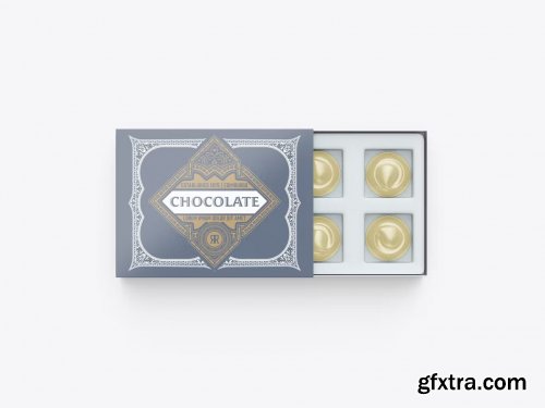 Classic Box Of Chocolates Mockup