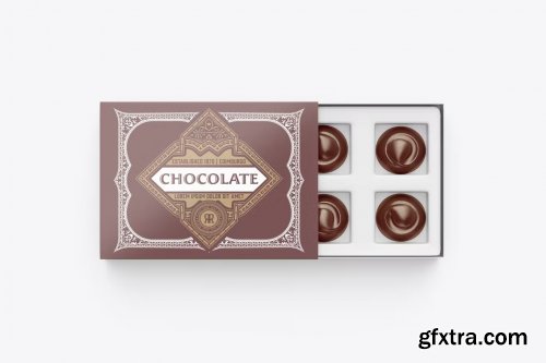 Classic Box Of Chocolates Mockup