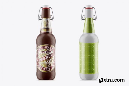 Classic Beer Bottle Mockup