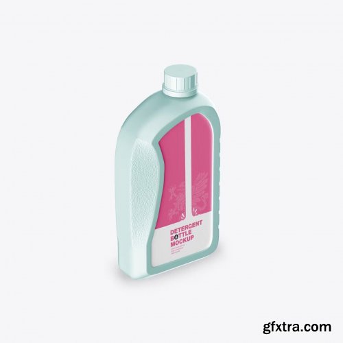 Plastic Detergent Bottle Mockup