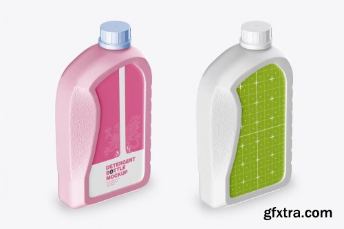 Plastic Detergent Bottle Mockup